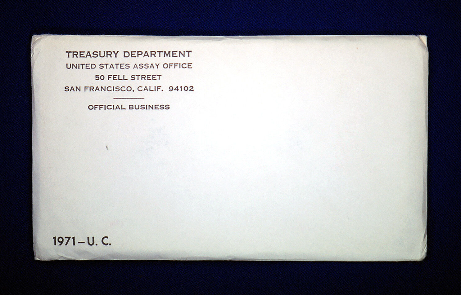 1971 U.S. MINT SET. ISSUED BY US MINT. Envelope Sealed / Unopened.