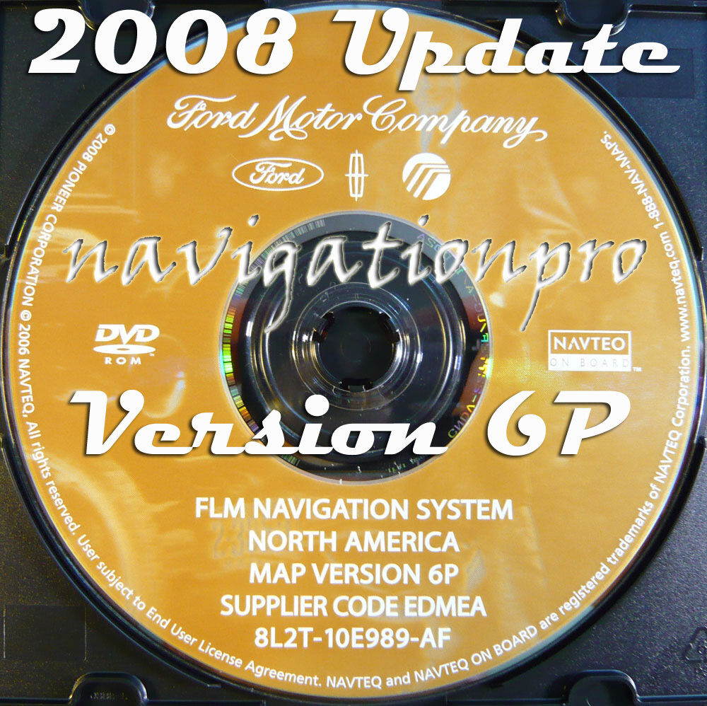 Genuine FLM 2007-2009 Ford Lincoln Mercury Navigation DVD Map Version 6P Disc