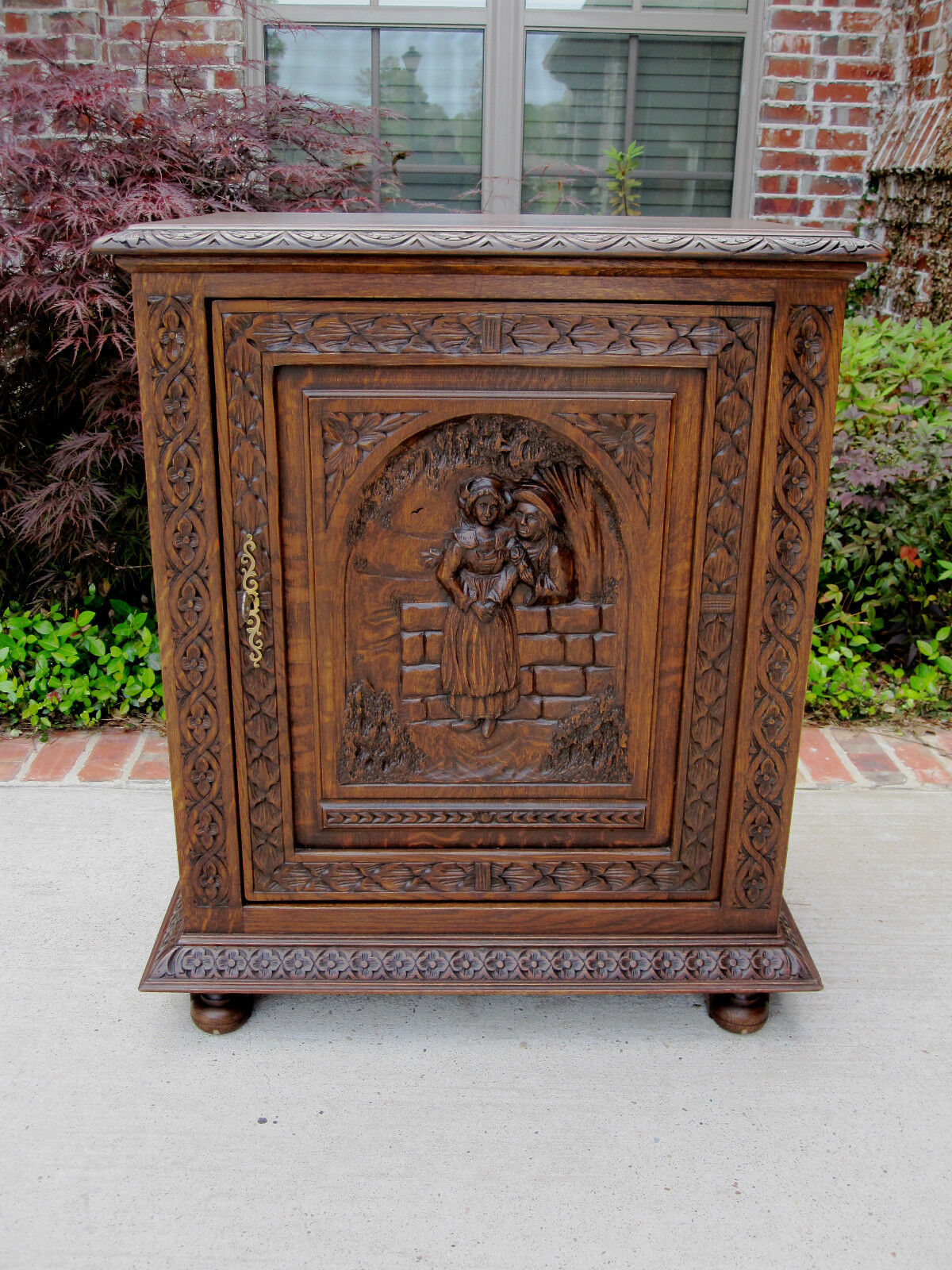 Antique French Carved Brittany Jam Cupboard Wine Liqour Bar Chest***ON SALE***