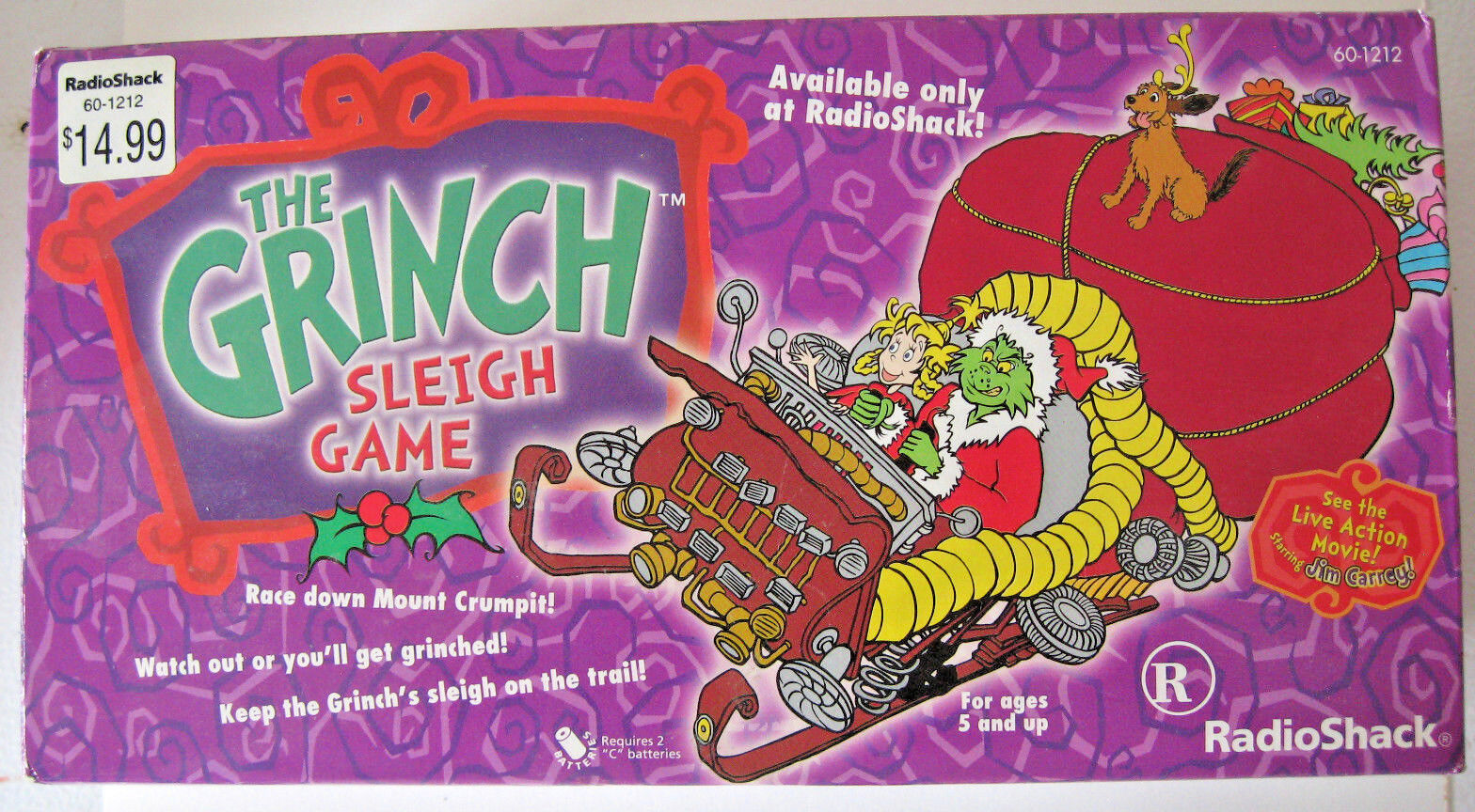 COLLECTIBLE 2000 GRINCH SHEIGH GAME RADIO SHACK 60-1212 YR 5+ NIB BATT.OP 2 of 2
