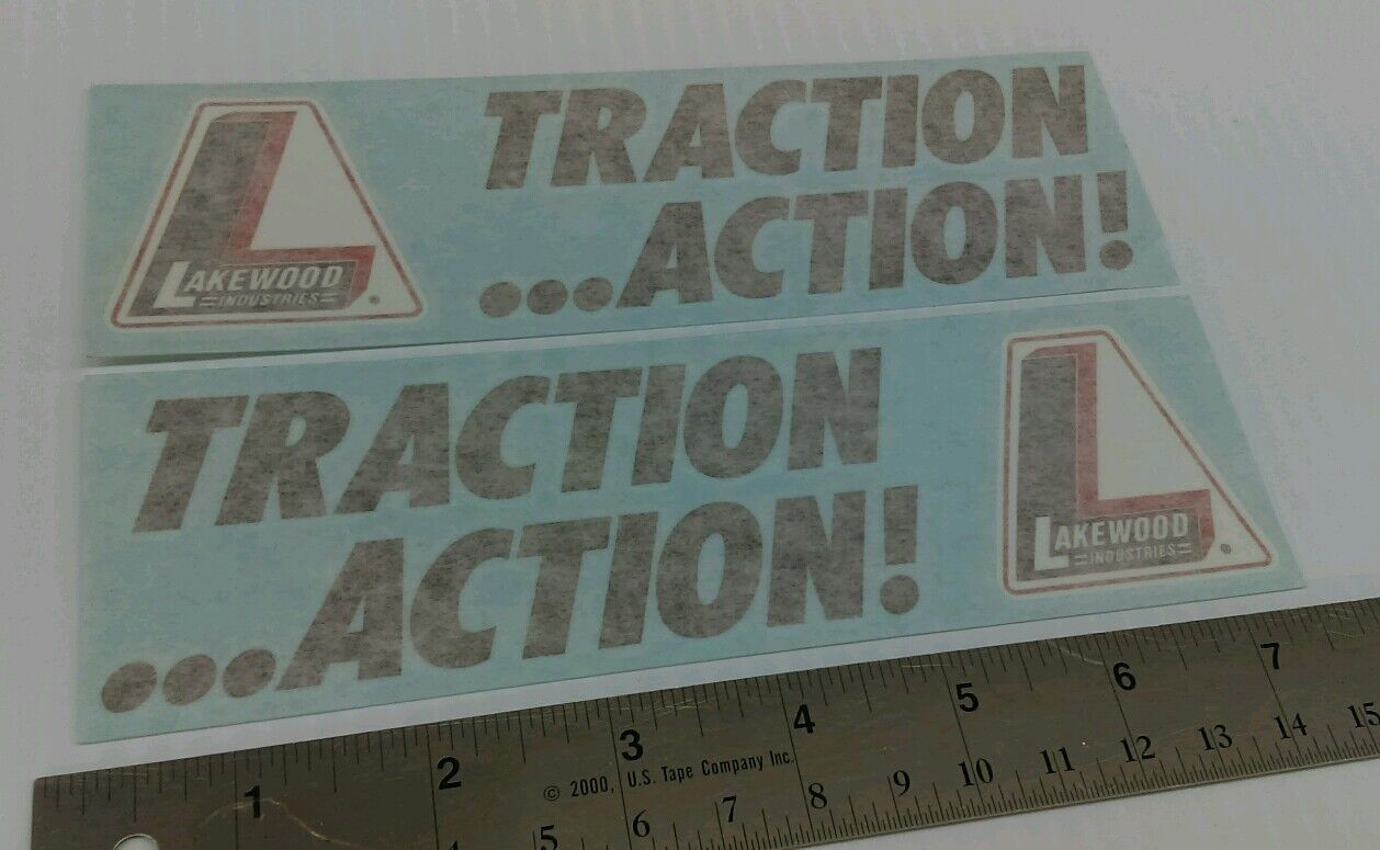 Lakewood Traction Action Decals Stickers Grumpy\'s Toy NHRA Gasser  Racing Decals