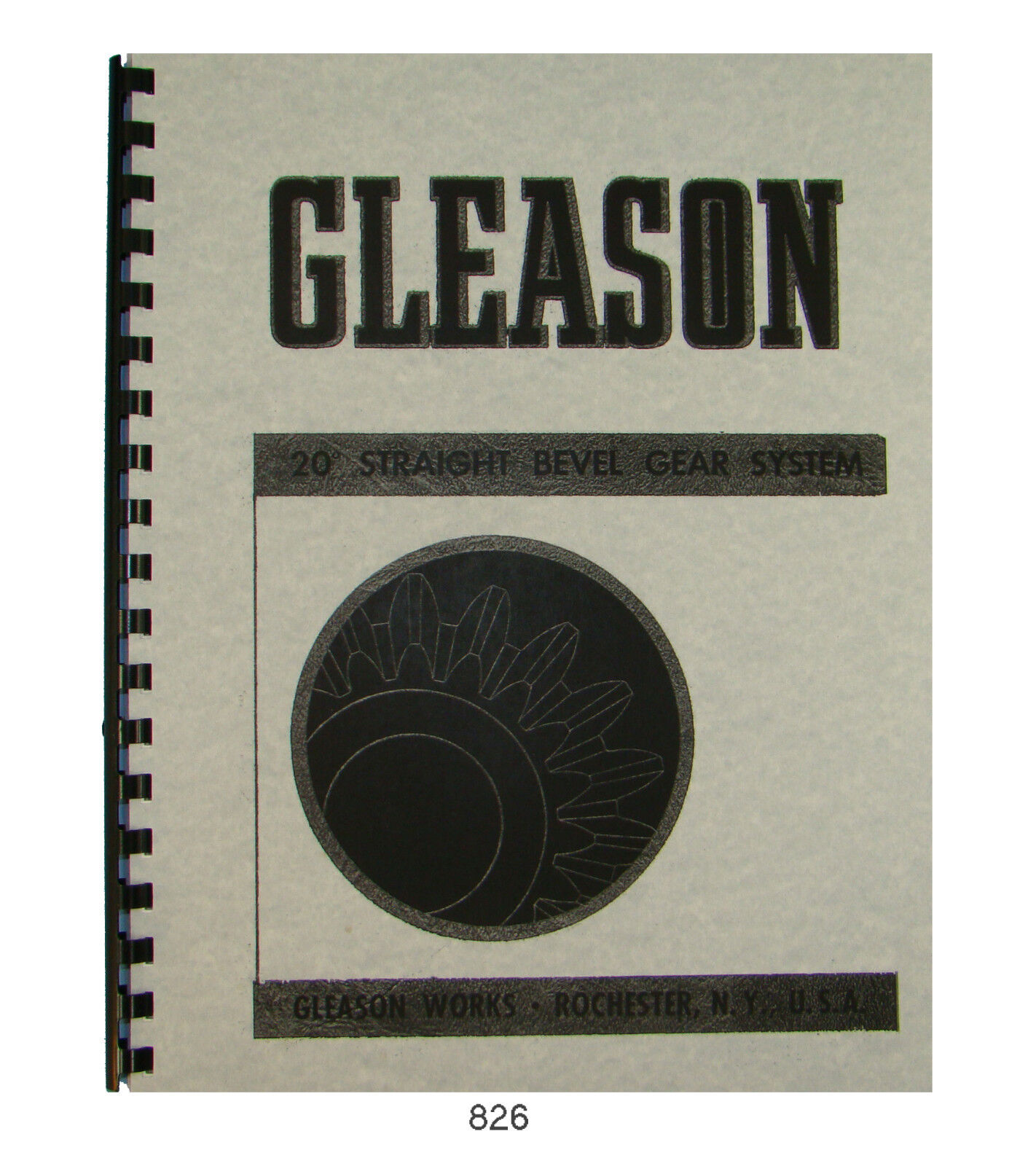 Gleason 20 Deg Straight Bevel Gear System Tables Manual  #826