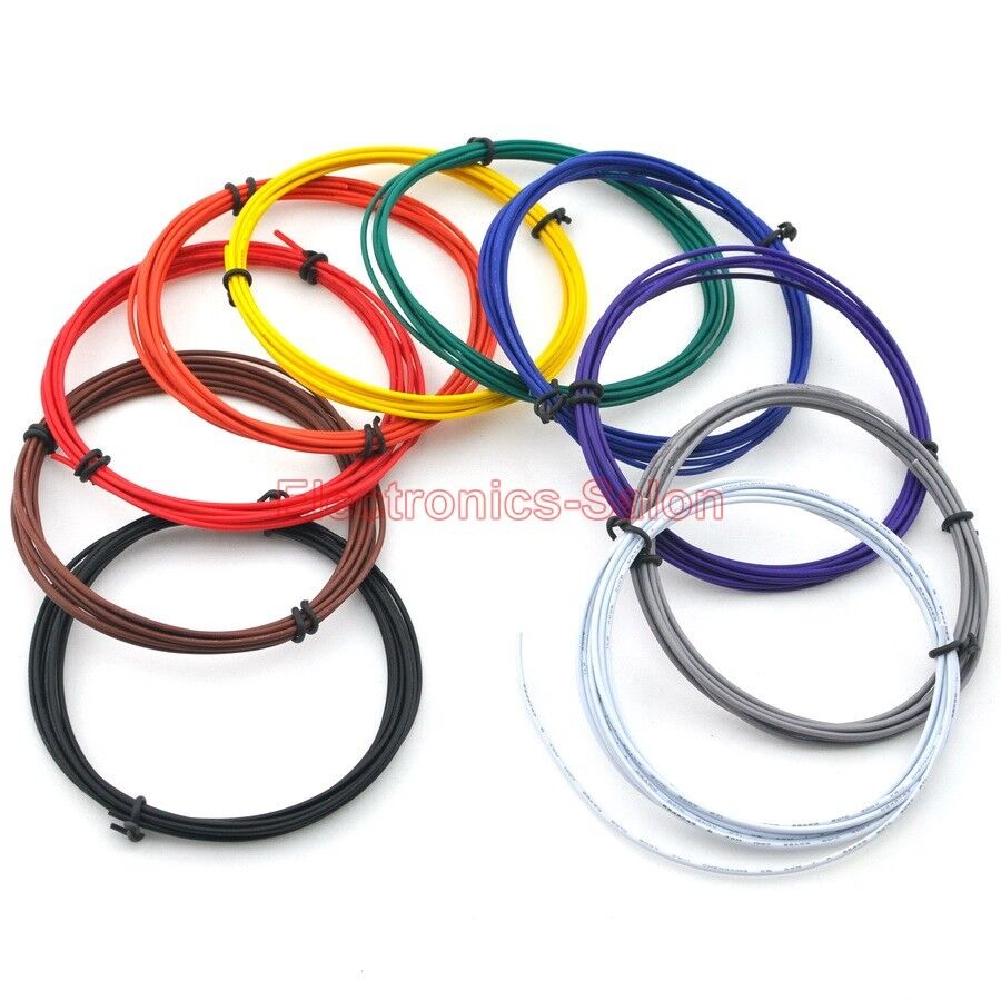 Ten Colors UL-1007 22AWG Hook-up Wires Kit. WIRE-KIT3-G