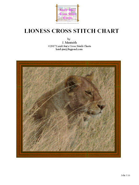 LIONESS- cross stitch chart 