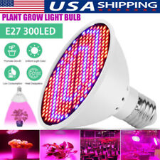 300LED Grow Light Bulb Full Spectrum Light for Indoor Plants Flowers Veg Growing picture