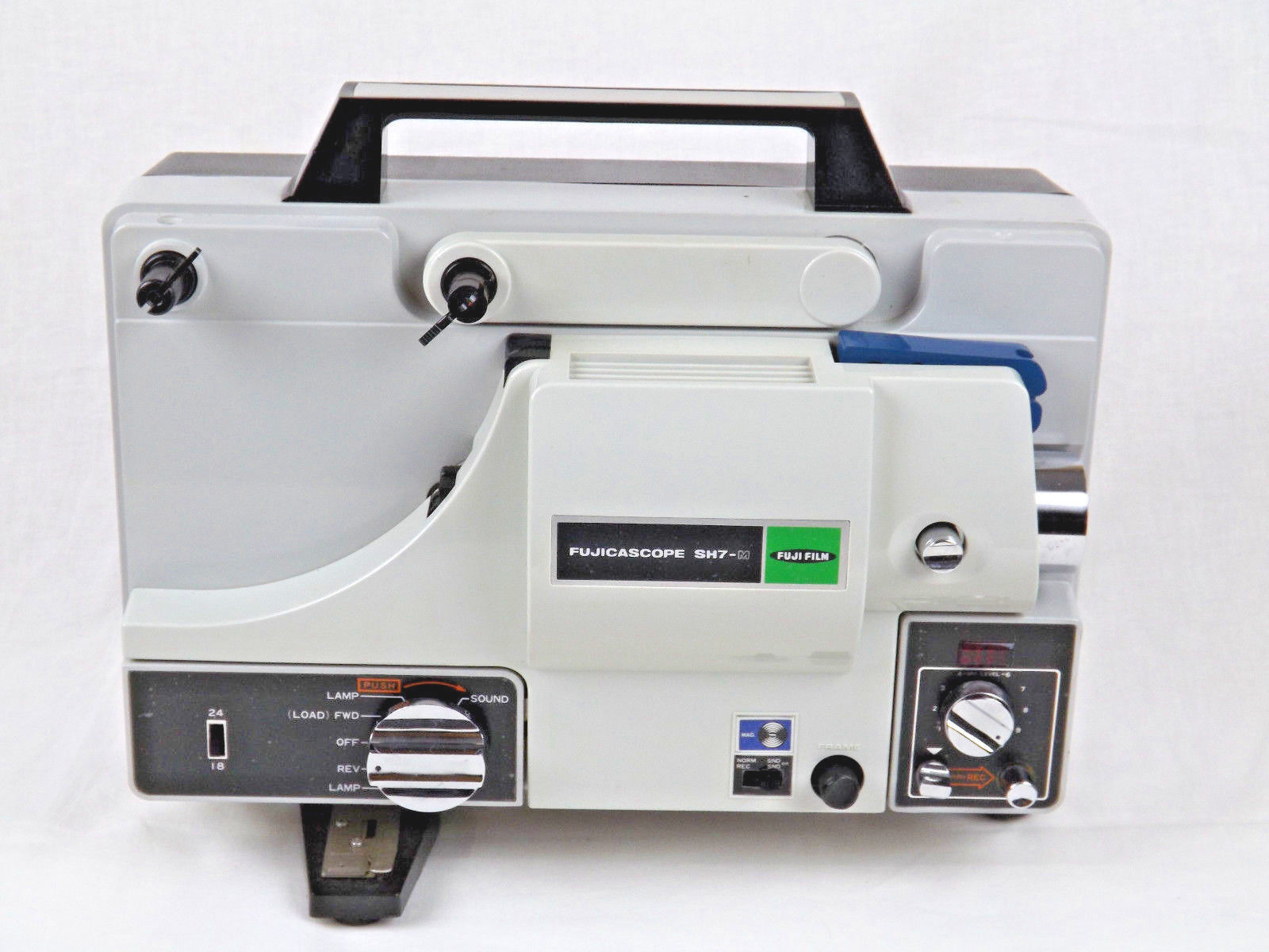 Vintage Fujicascope SH7-M 8mm Movie Projector Recorder Microphone Reel Japan