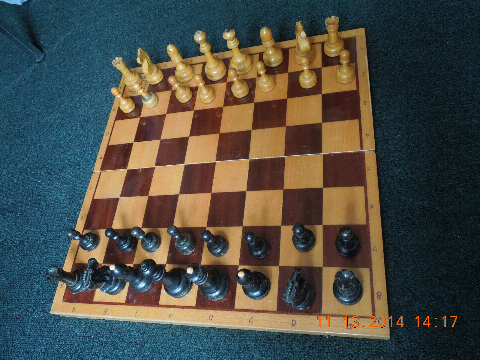 UKRAINE CHERNOVCI WOODEN CHESS WITH A BOARD