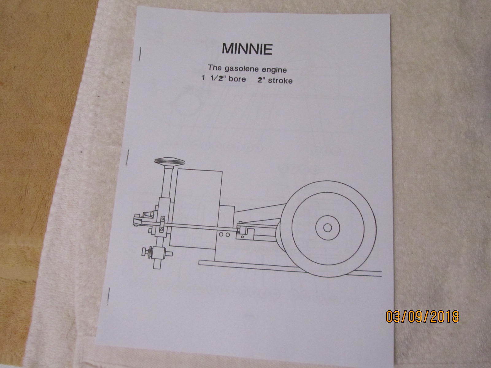 Minnie Small Gas Engine Blueprints Plans, Hit and Miss model. No Castings Needed