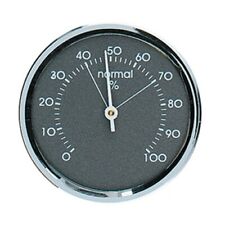Analog Hygrometer Humidity Gauge 1.75 in. Dia Metal Chrome Bezel Made in Germany picture