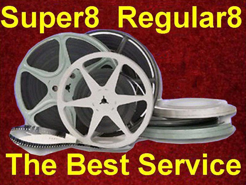 Film Transfer Convert Regular8 8mm Super8 16mm to DVD MP4