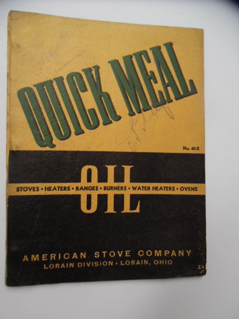 Vintage Lorain Quick Meal Oil Stove Range Cooker Catalog American Stove Co. Ohio