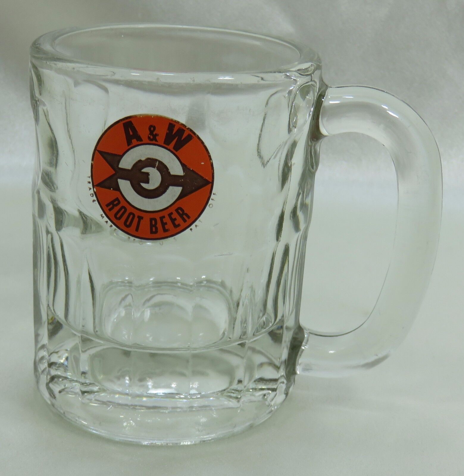 Vintage  A &W Mug Glass 1960\'s Retro Stubby Mug Junior size ORIGINAL