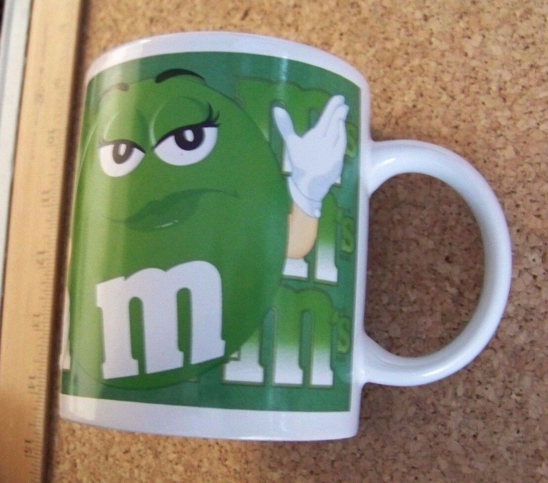 M&Ms porcelain mug coffee cup Ms Green M & M\'s M & M s