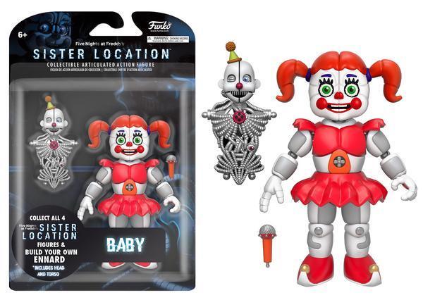 FUNKO FNAF FUNTIME FREDDY FUNTIME FOXY BABY BALLORA ARTICULATING FIGURES NEW