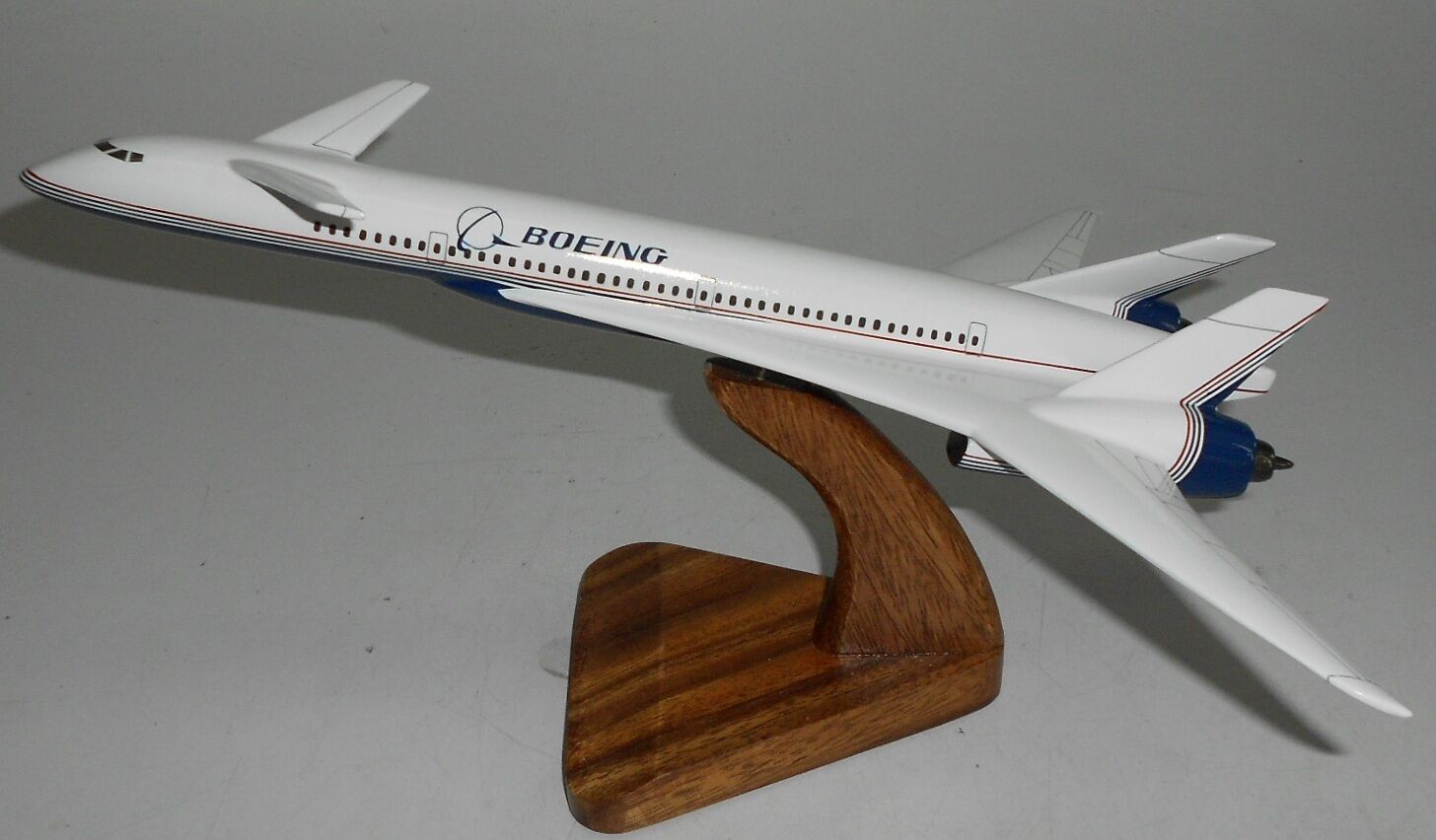 Sonic Cruiser Boeing SST Airplane Desk Wood Model Small New