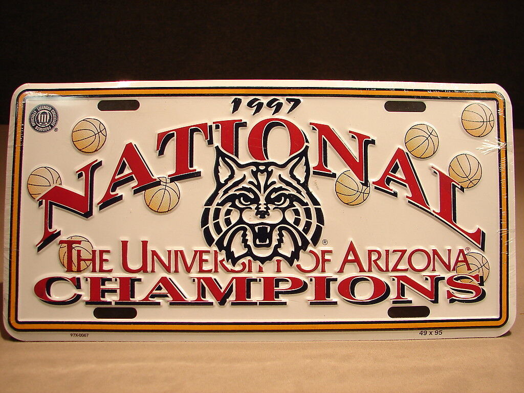 10pc U of A Wildcats Arizona Basketball National Championship License Plate Sign