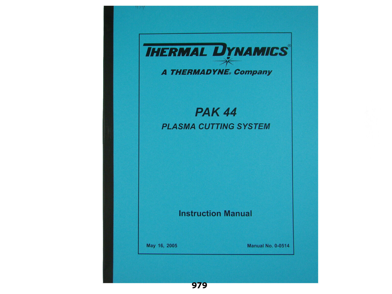 Thermal Dynamics PAK 44 Plasma Cutter Instruction & Servicing  Manual *979