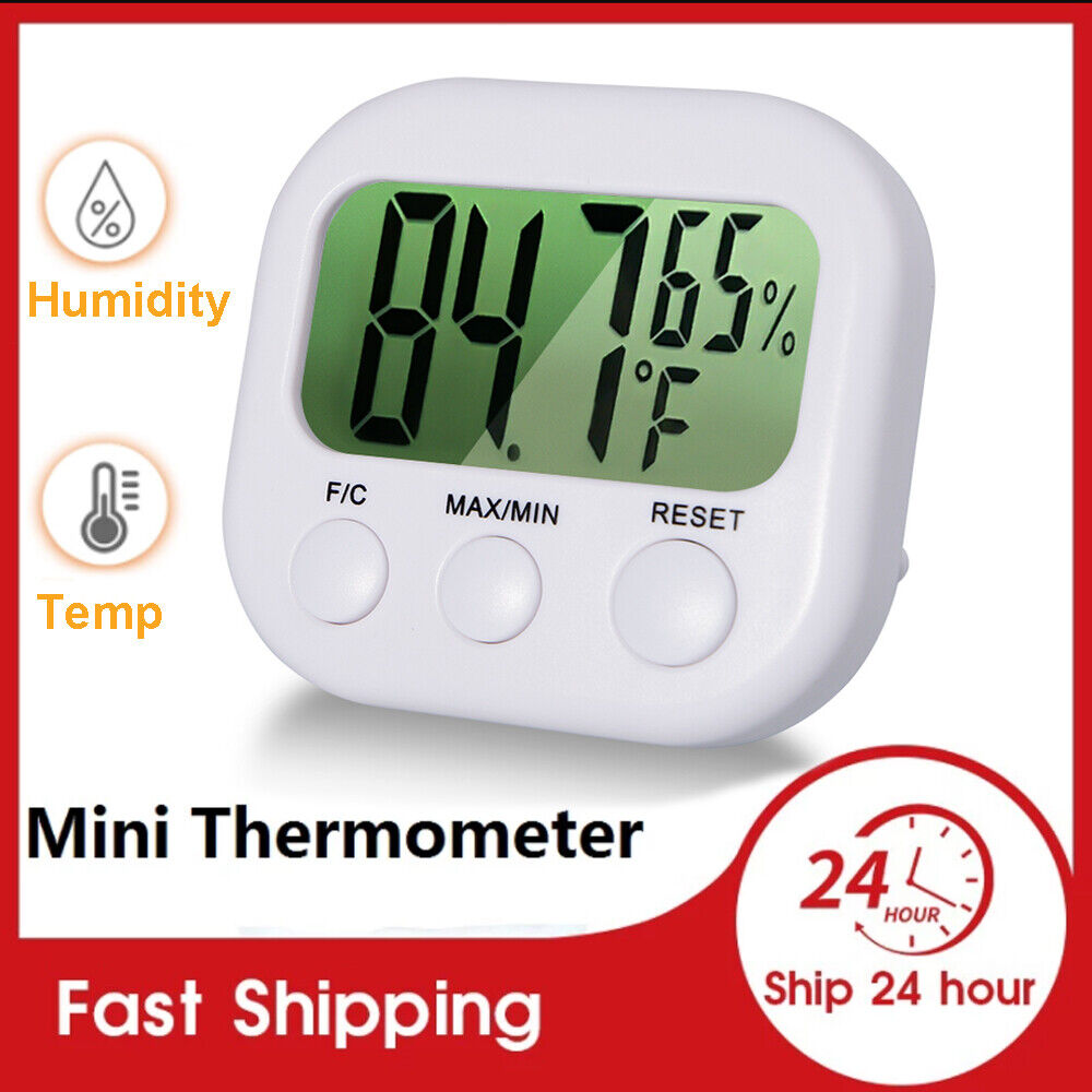 Thermometer Indoor Digital LCD Hygrometer Temperature Humidity Monitor Meter UPS