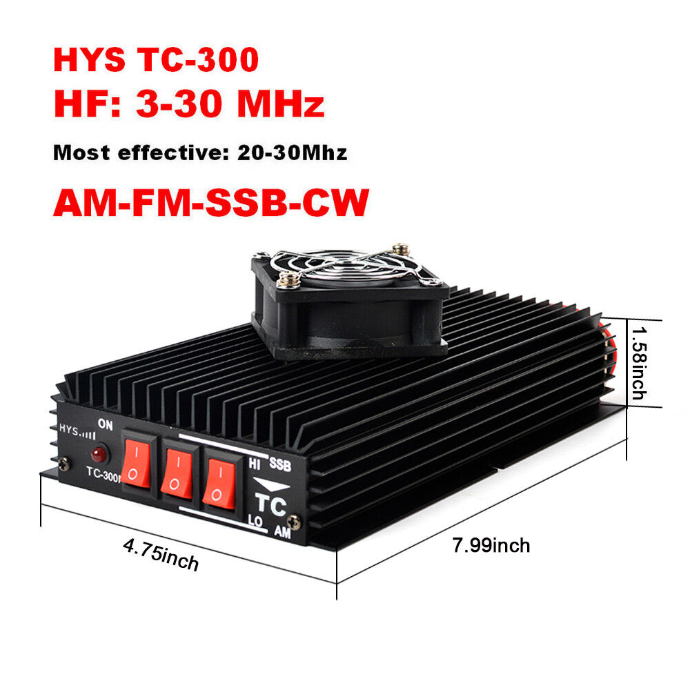 HYS TC-300 HF Ham Amplifier 3-30Mhz AM FM SSB Amplifier For Handheld Radio 