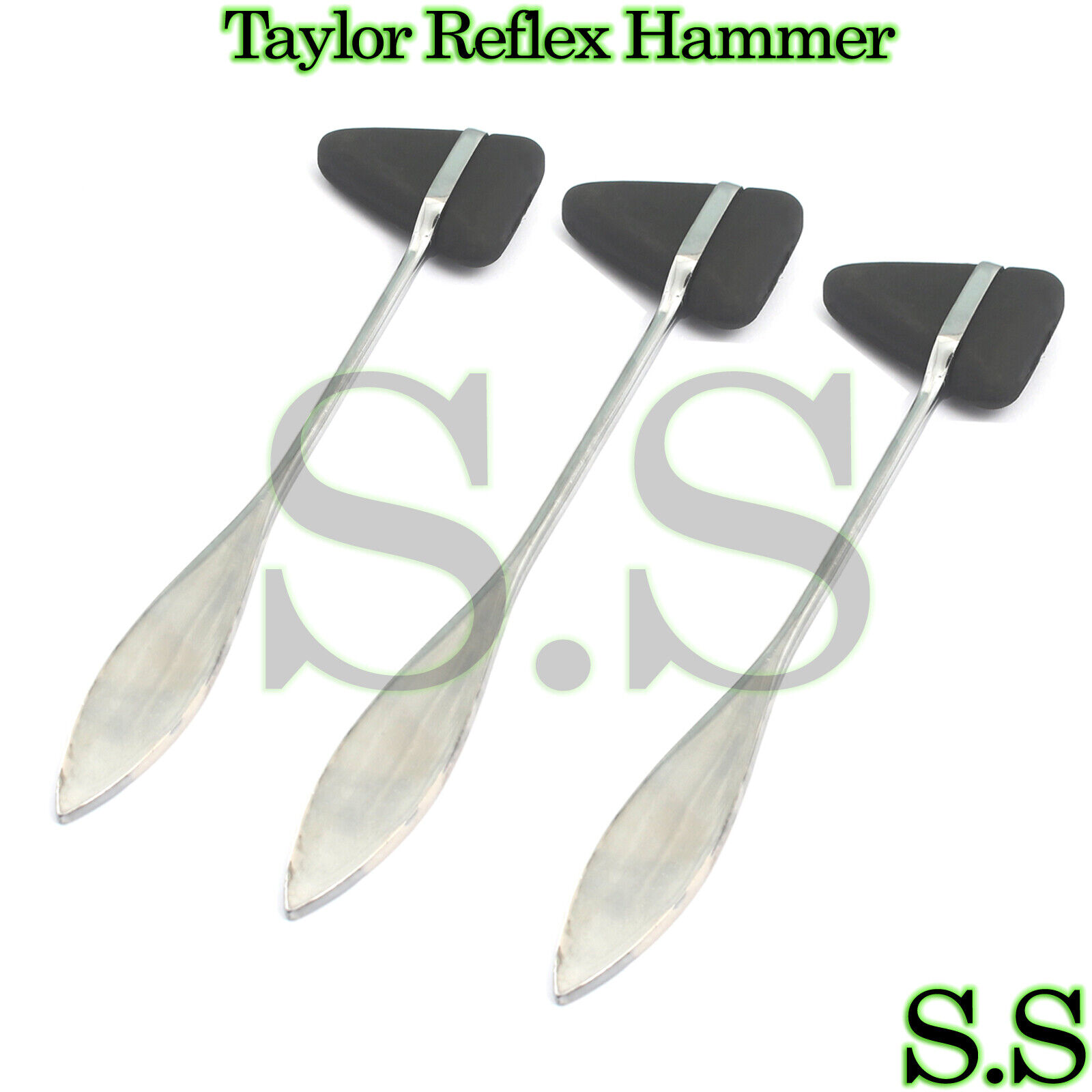 3 Pcs Taylor Percussion Tendon Neuro Reflex Hammer (Black)