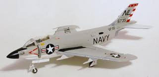 McDonnell F3H Demon Jet Fighter Airplane Desktop Kiln Dried Wood Model Small New