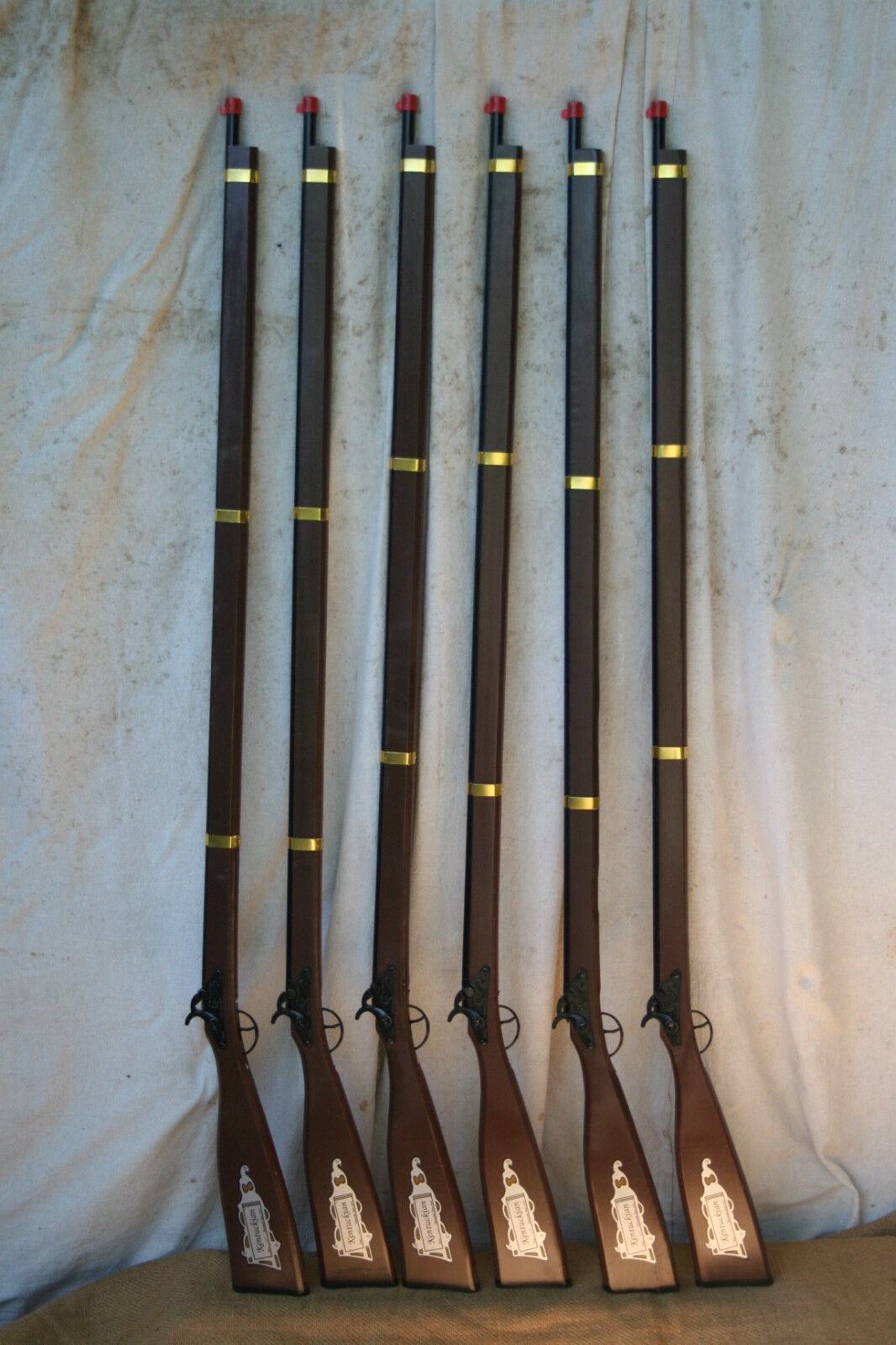 Nutcracker Props Wood Guns Kentucky Muskets Box of Six (6) Long Guns 