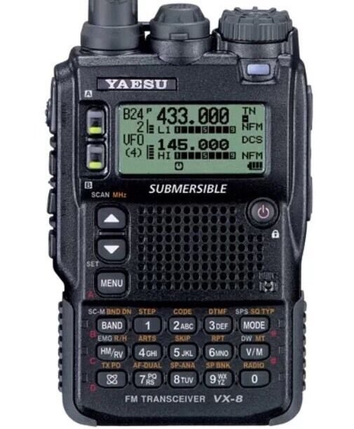 YAESU VX-8DR HANDHELD HAM RADIO QUAD-BAND SUBMERSIBLE 6M/2M/222/440