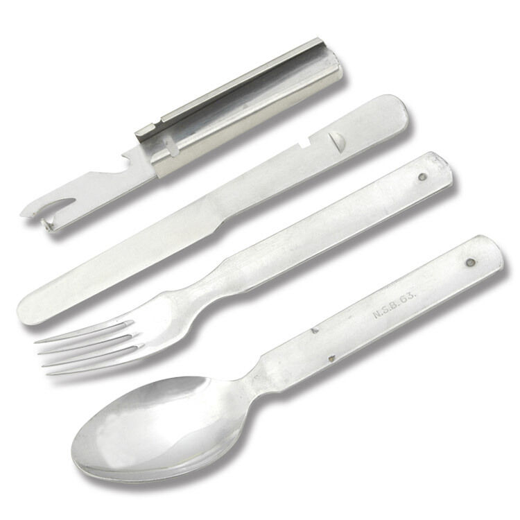 German Military issue knife fork spoon Mess Set BUSHCRAFT