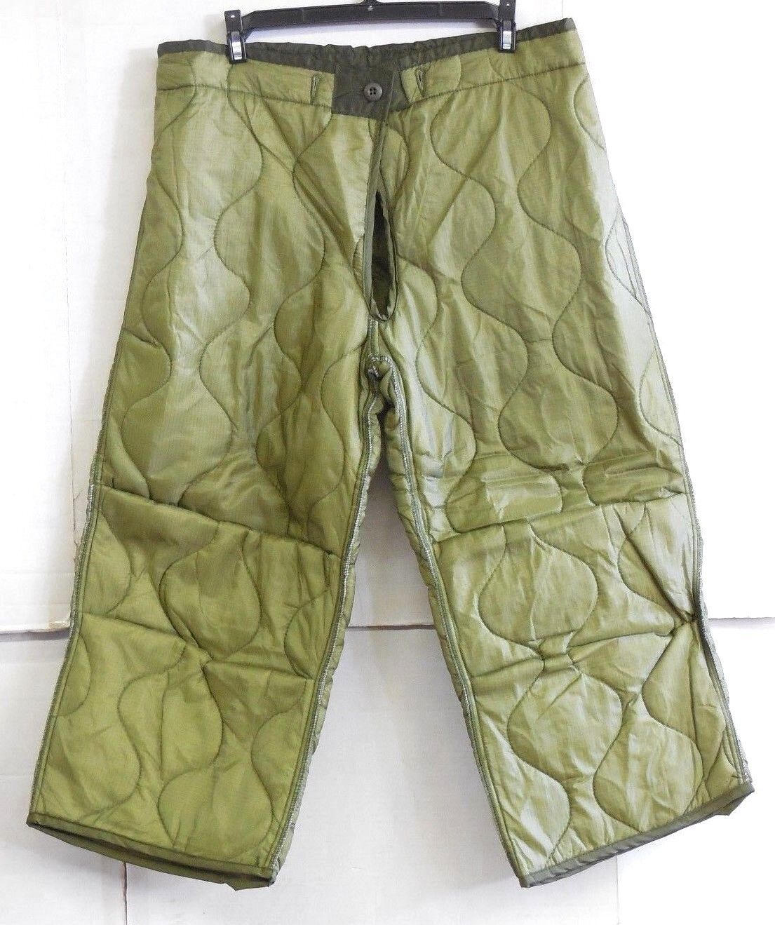 UNISSUED US MILITARY M-65 COLD WEATHER QUILTED FIELD PANTS LINER (MEDIUM LONG)