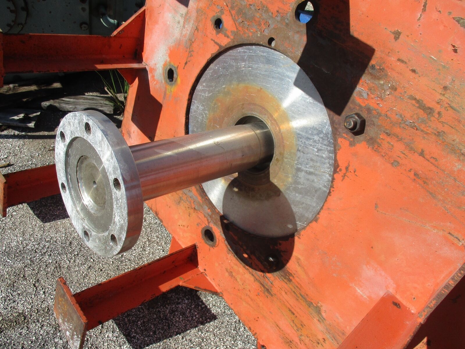 Chemineer stainless steel mixing shaft with flange coupling