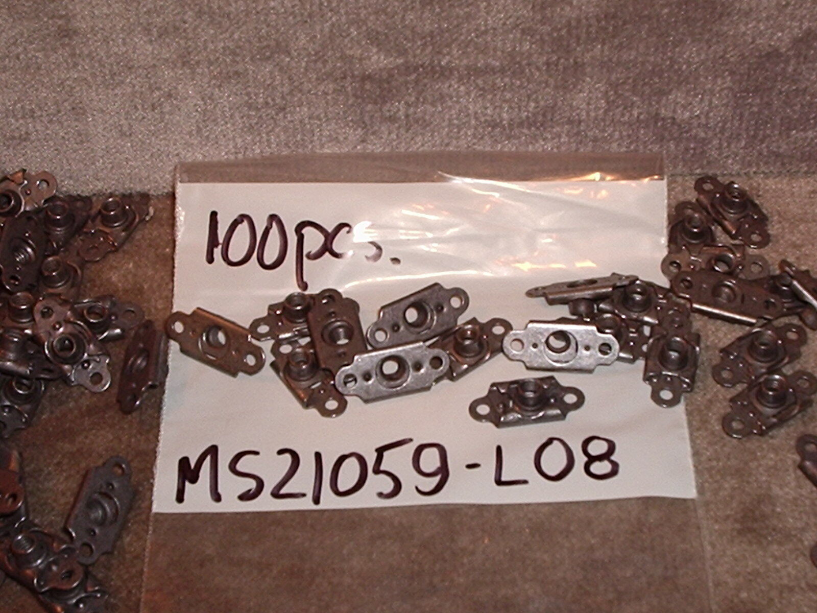 100 Nutplates MS21059-L08 anchornuts MS21075-L08