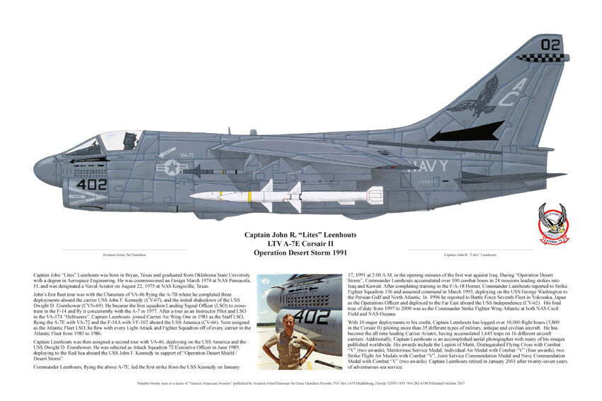 A-7 Corsair, Signed by the Pilot, Aviation Art, Ernie Boyette