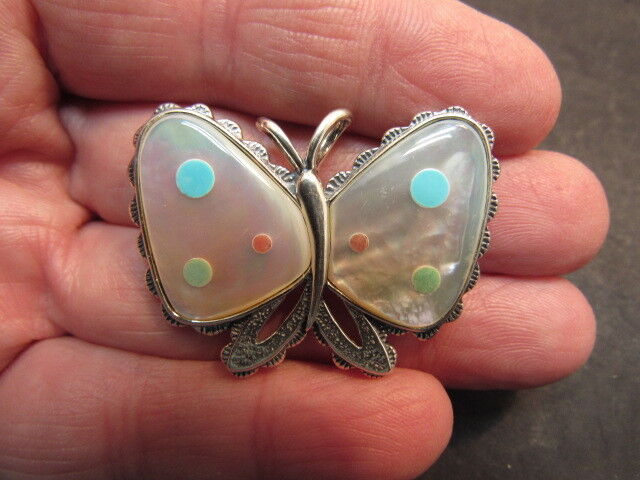native american sterling silver turquoise butterfly