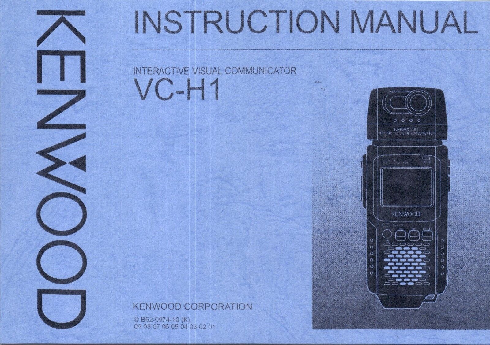 NEW Kenwood VC-H1 Instruction Operating Manual Book in English