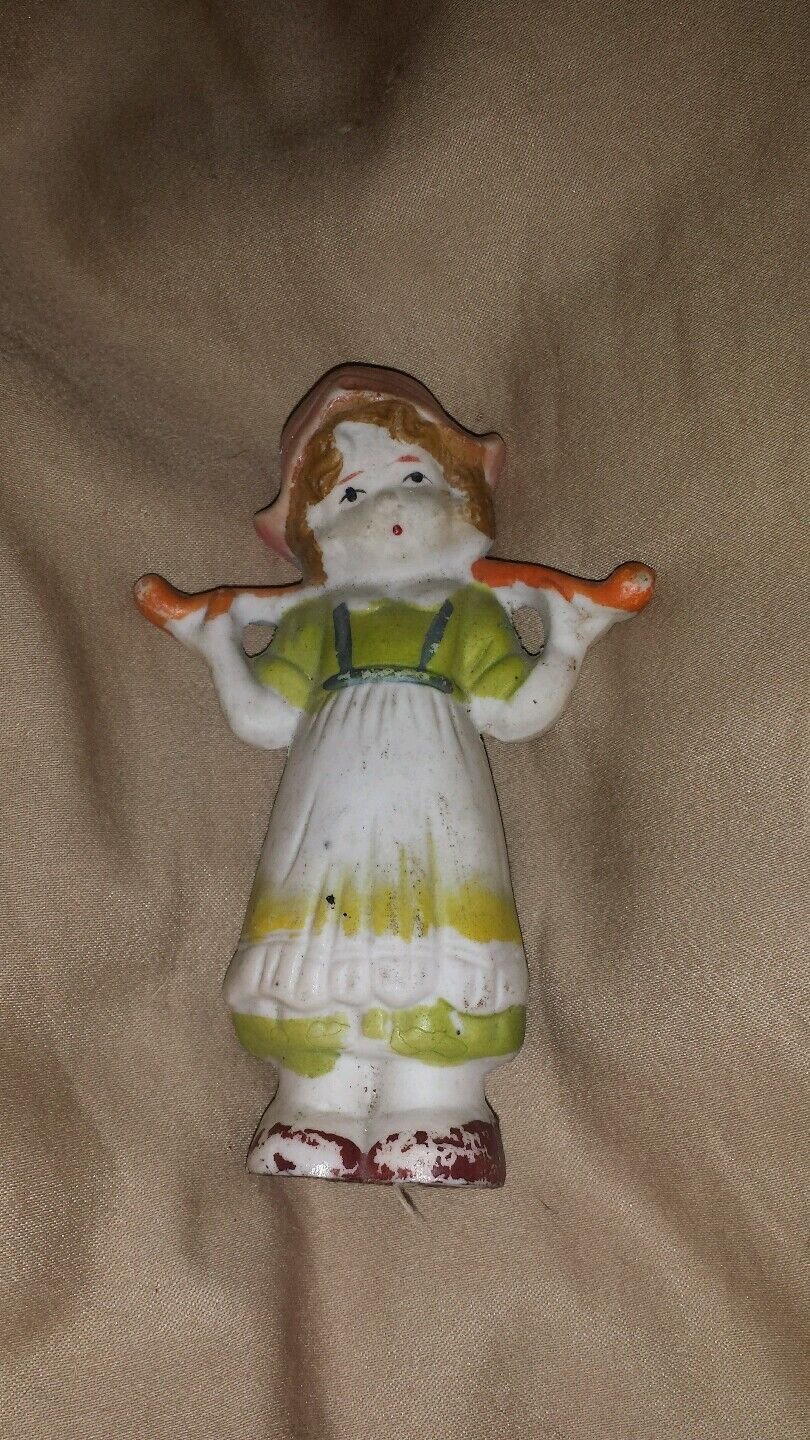 VINTAGE DUTCH GIRL FIGURINE / MADE IN JAPAN / ROUGHLY 5 INCHES TALL