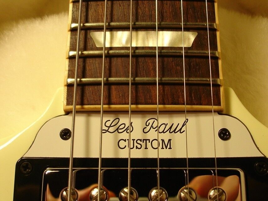 Gibson SG Electric Guitar Tenon Cover Neck Plate - Les Paul Custom - White