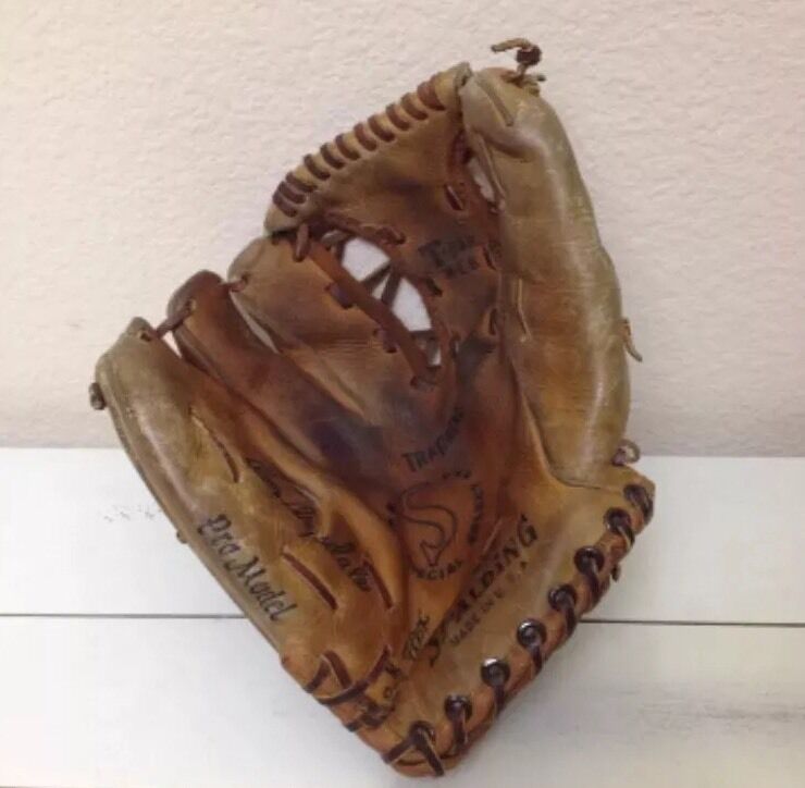 Don Drysdale Left Handed Spalding Pro Model Baseball Glove TraPocket Still Soft