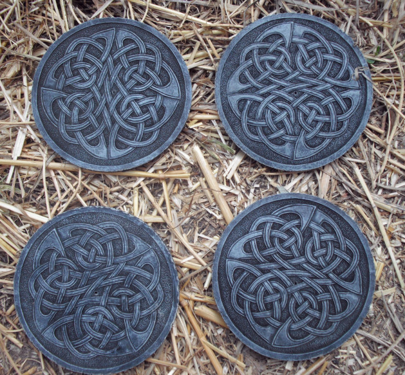 NEW set of 4 plastic celtic coaster design molds each 3.75\