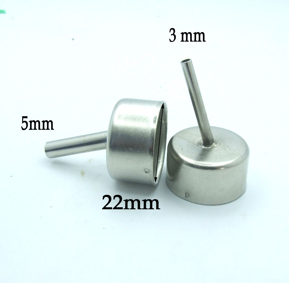 2PCS Oblique Round 3mm 5mm nozzle for 858 Soldering station Hot Air Stations Gun