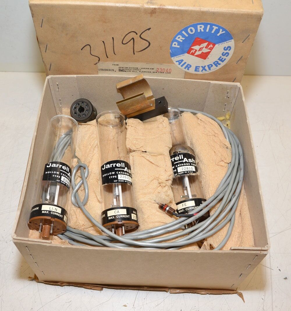 (3) Vintage Jarrell Ash Hollow Cathode Tubes 23060 22610 22810 & Cable 