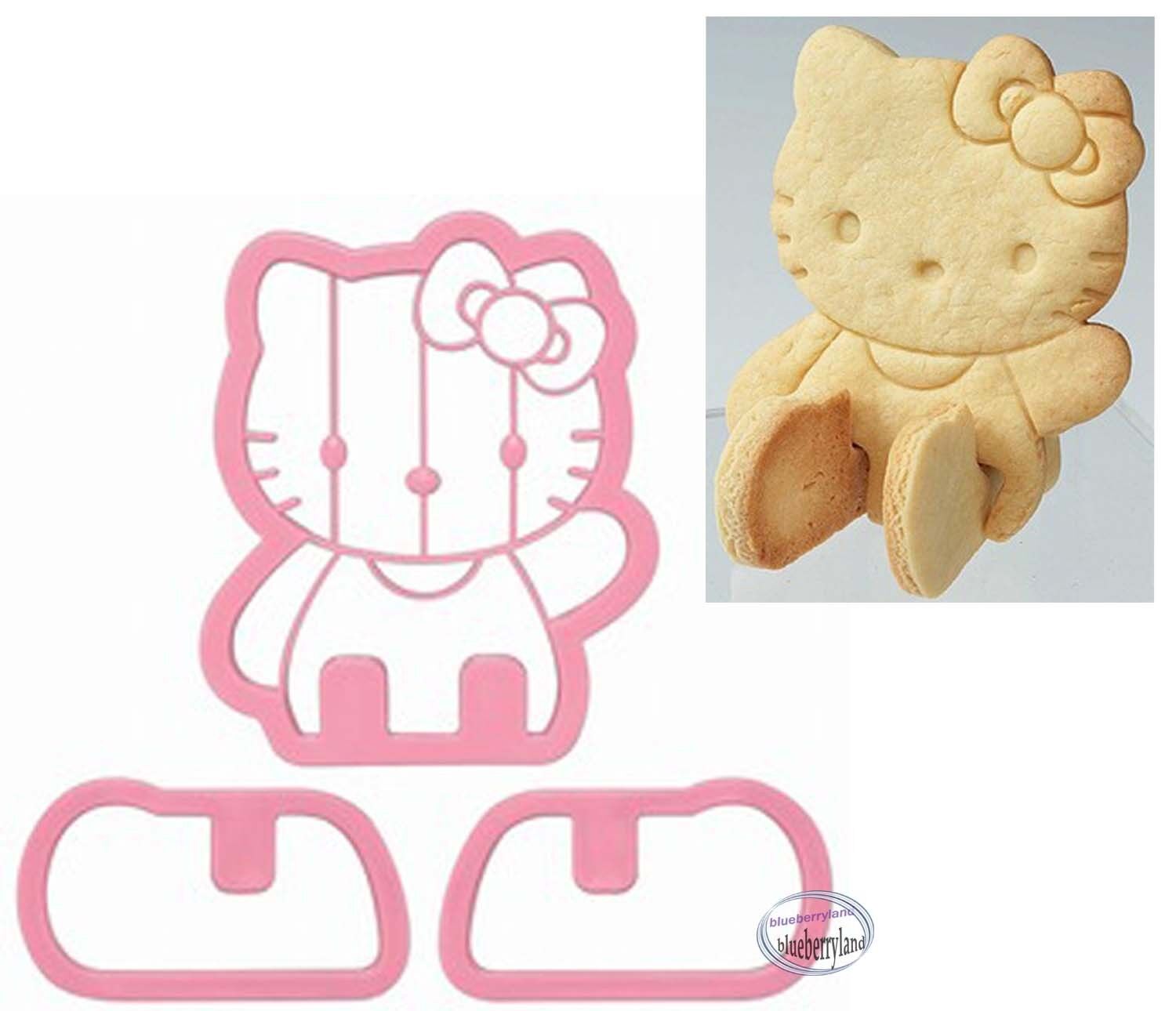 Sanrio Hello Kitty 3D Cookie MOLD Sandwich Stamp Cutters mould cookies kitchen