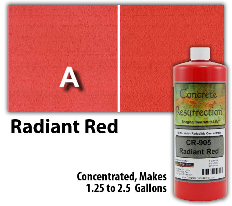 Professional Easy to Apply Water Based Concrete Stain - Radiant Red