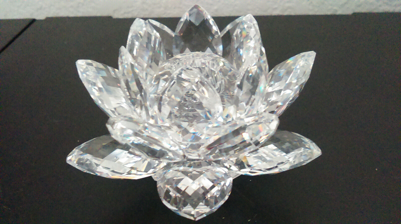 Swarovski Crystal Water Lily Candle Holder - Large