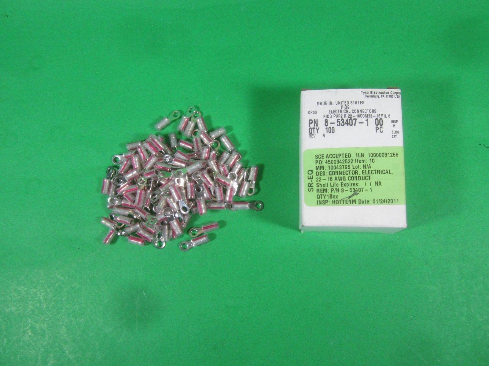 Tyco Electronics Electrical Connector -- 8-53407-1 -- (Lot of 100) New