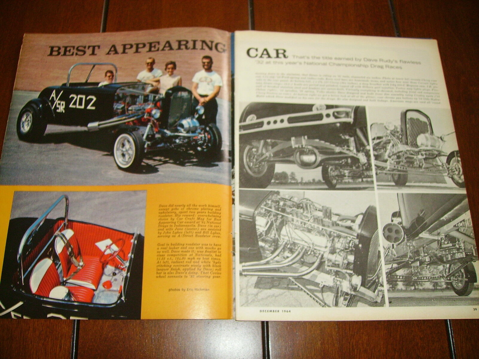 1932 FORD HIGH BOY HOT ROD RACE CAR OLD SCHOOL ***ORIGINAL 1964 ARTICLE***