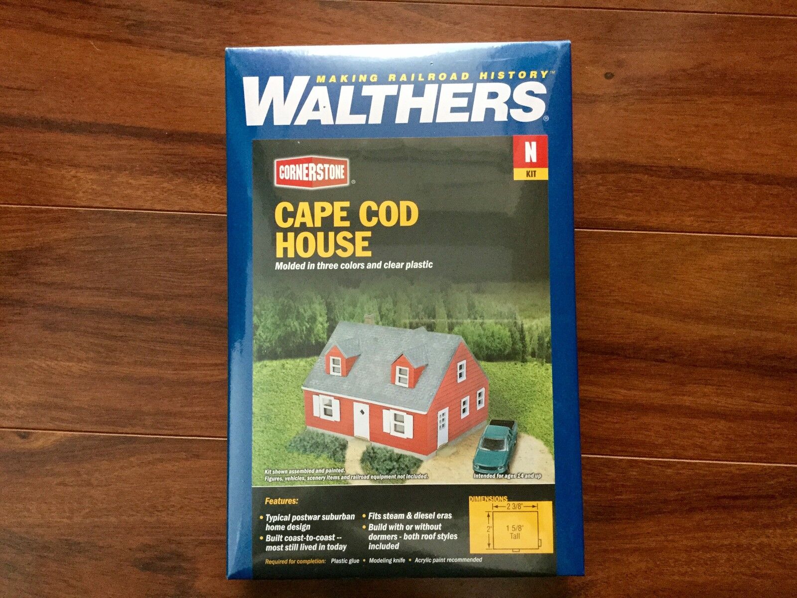 WALTHERS 1/160 N SCALE CORNERSTONE CAPE COD HOUSE MODEL KIT ITEM # 933-3839 F/S