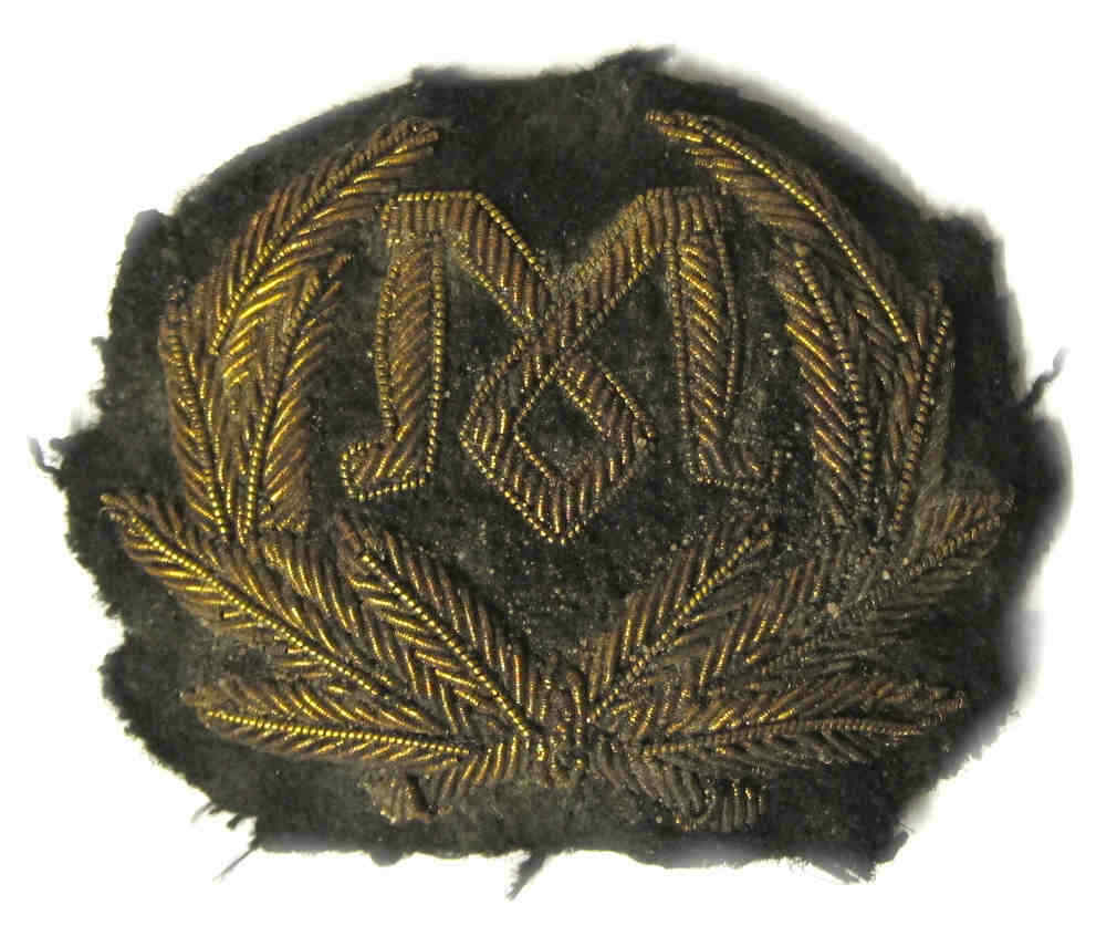 Titanic Marconi Radio Operators Cap Badge Wreath Hat White Star Line 1912 Aged