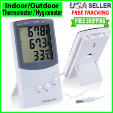 LCD Indoor/Outdoor Thermometer Digital Hygrometer Temperature Humidity Display picture