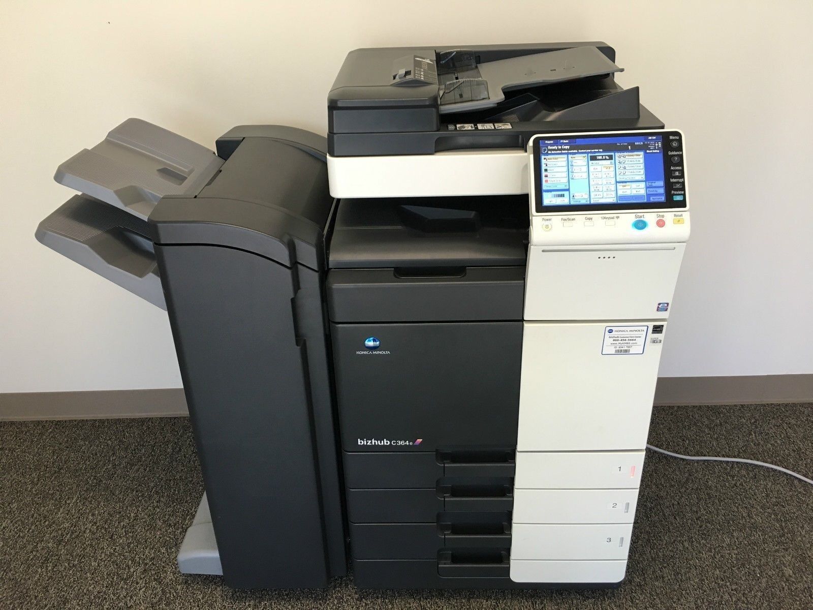Konica Minolta Bizhub C364e Color Copier Printer Scanner Fax LOW 196k total pgs