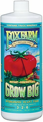 Hydrofarm FX14010 Grow Big Hydro Liquid Plant Food Concentrate, 3-2-6, 1-Qt. Hydrofarm FX14010 Grow Big Hydro Liquid Plant Food Concentrate, 3-2-6, 1-Qt.